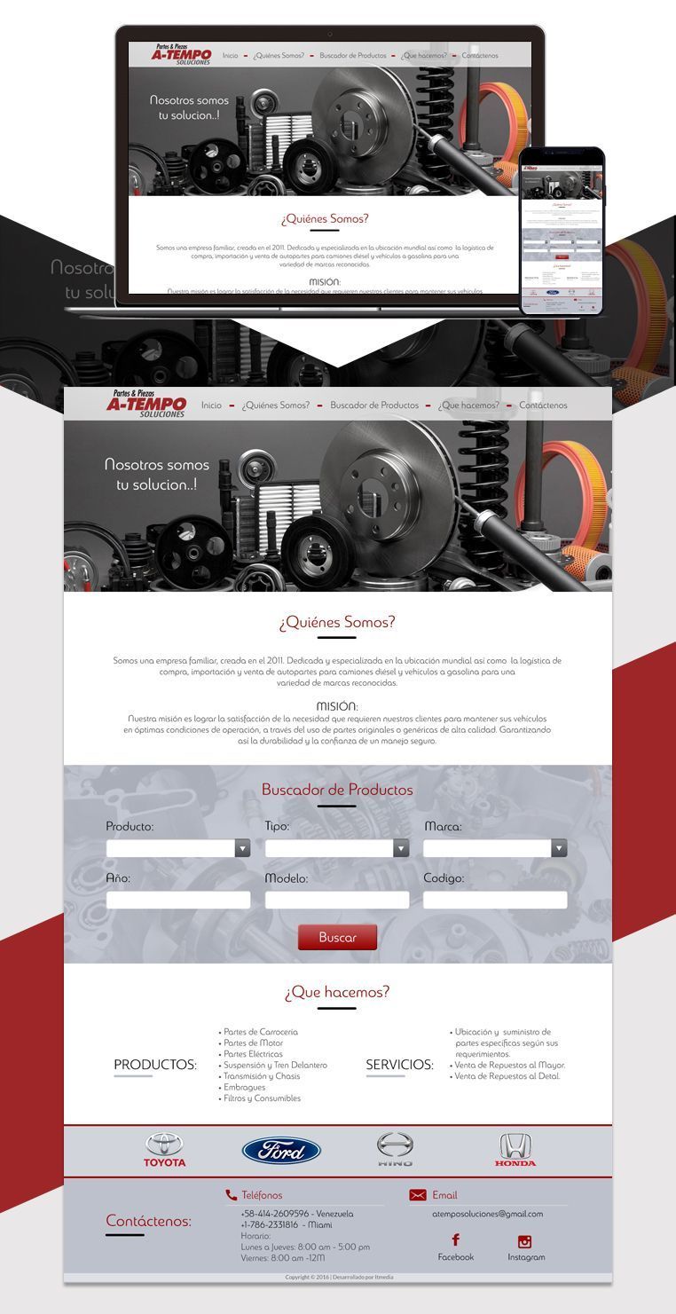 Desarrollo Web Repuestos Atempo